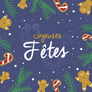 Gingerbread et cannes &agrave; sucre en f&ecirc;te
